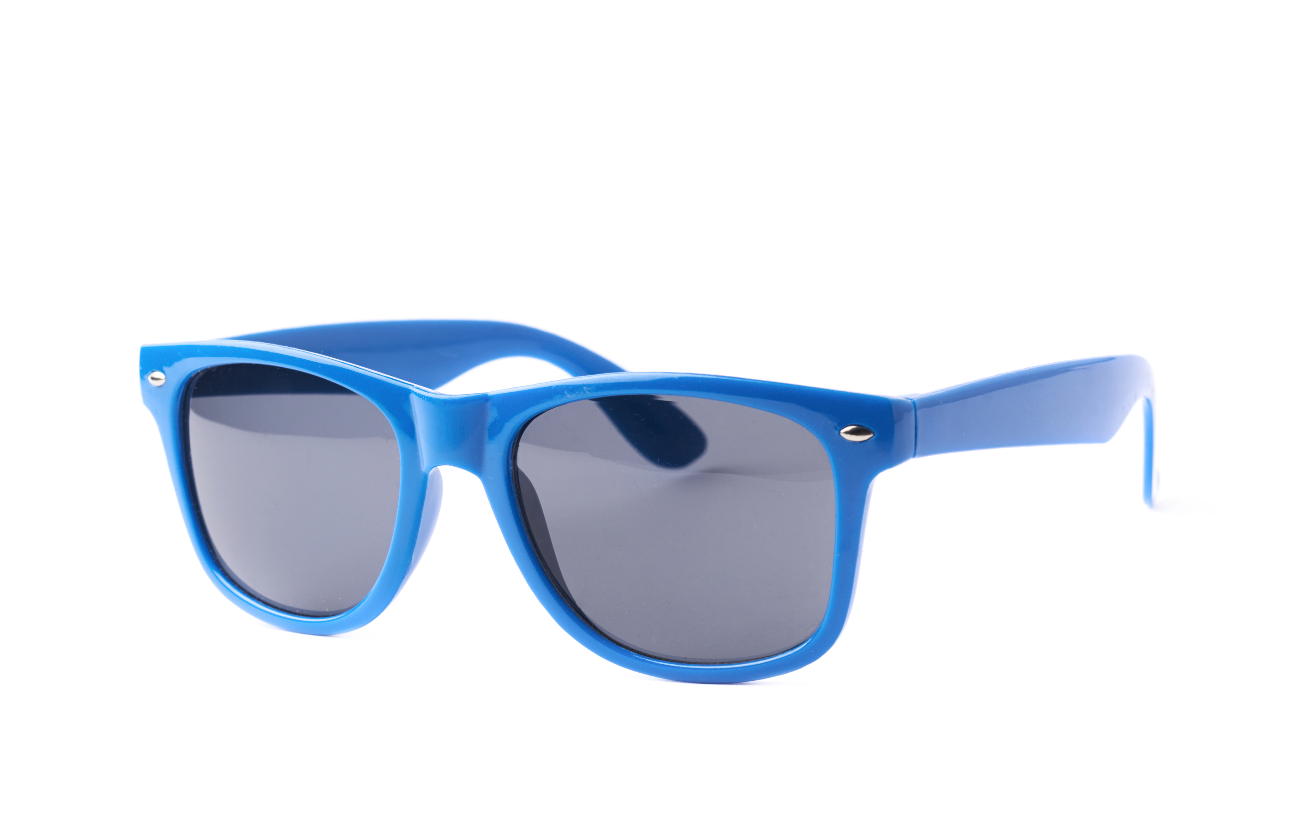 Blue frame sunglasses