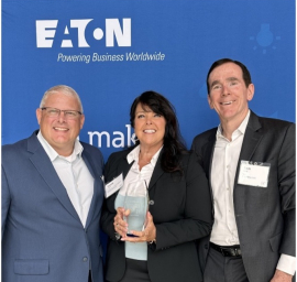 people holding an award